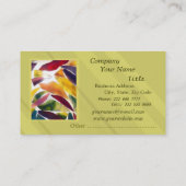 芸術ガラスはカラフルな名刺を去ります 名刺 (裏面)