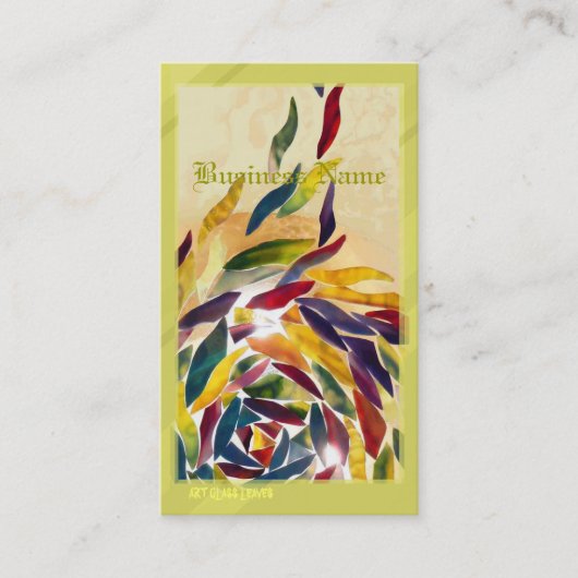 芸術ガラスはカラフルな名刺を去ります 名刺 (正面)