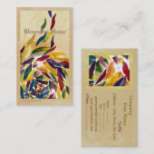 芸術ガラスはクラシックでエレガントな名刺を去ります 名刺 (正面/裏面)