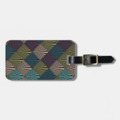 芸術ポップ・アートのの背景 ラゲッジタグ (正面横)