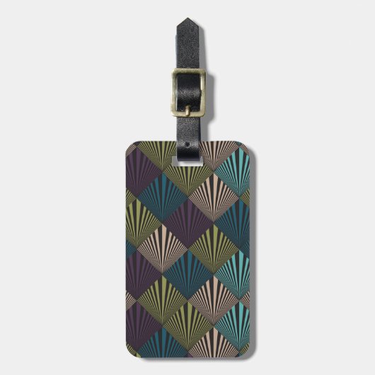 芸術ポップ・アートのの背景 ラゲッジタグ (正面縦)