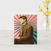 芸術ポップ・アートのヴィンテージ犯罪の暴力団 カード (黄色い花)