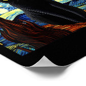 芸術ユーモア黒猫絵画アーティストヴィンセント・ヴァン・ゴッホスター ポスター (角)