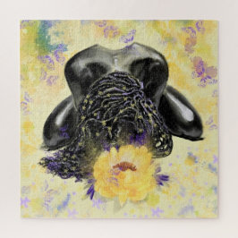 芸術リラックスと復元 – 女と蝶 ジグソーパズル