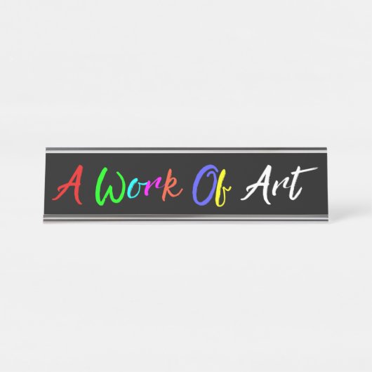 『芸術作品』 デスクネームプレート (正面)