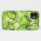 芸術前衛手のペンキの背景の緑 Case-Mate iPhoneケース (裏面(横))