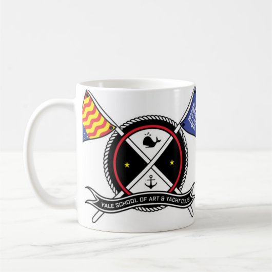 芸術及びヨットクラブのマグのエール学校 コーヒーマグカップ (左)