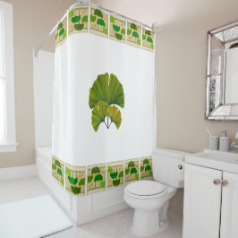 芸術及び技術のイチョウのデザイン シャワーカーテン