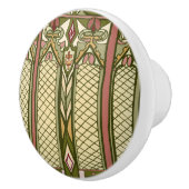 芸術及び技術のステンドグラスのインスパイアドアは引っ張ります セラミックノブ (右)