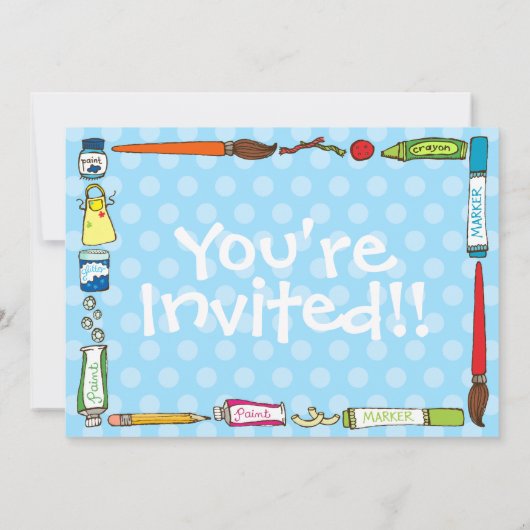芸術及び技術のパーティの招待状 招待状 (裏面)