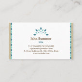 芸術及び技術 名刺 (裏面)