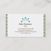 芸術及び技術 名刺 (裏面)