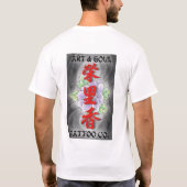 芸術及び精神の日本のなワイシャツの背部 Tシャツ (裏面)