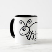 芸術品を気取ったな蟻のマグ マグカップ (正面左)