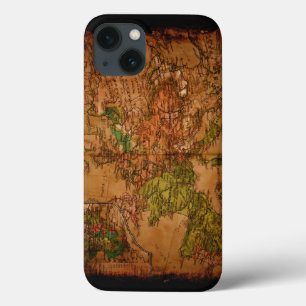 芸術品を気取ったヴィンテージ旧世界ヨーロッパの地図1740 iPhone 13ケース