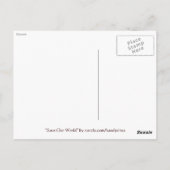 芸術品を気取ったヴィンテージ旧世界地図はがき ポストカード (裏面)