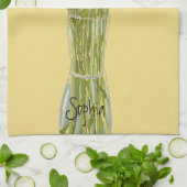 芸術品を気取った花カラフル+名前をカスタムする キッチンタオル (折り畳み)