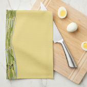 芸術品を気取った花カラフル+名前をカスタムする キッチンタオル (四つ折り)