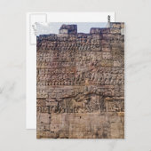 芸術場面、Bayonの寺院、シェムリアップを切り分ける壁 ポストカード (正面/裏面)