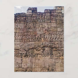 芸術場面、Bayonの寺院、シェムリアップを切り分ける壁 ポストカード