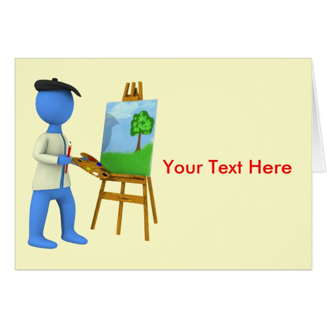 芸術家およびイーゼル (正面横)