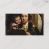 芸術家および彼の息子Raphael、c.1773 (油はできます 名刺 (裏面)