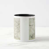 芸術家が刻むローマ市の地図1 マグカップ (中央)