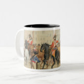 芸術家が刻む宝くじ車輪1805年(a ツートーンマグカップ (正面左)