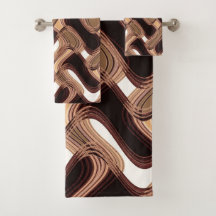 芸術家がC.L.ブラウン置くタフィー及びカラメルタオル