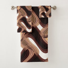 芸術家がC.L.ブラウン置くタフィー及びカラメルタオル バスタオルセット