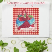 芸術家によるさくらんぼの台所タオルのバスケット キッチンタオル (折り畳み)