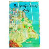 芸術家によるイタリアのギフトバッグのアマルフィの海岸 ミディアムペーパーバッグ (正面)
