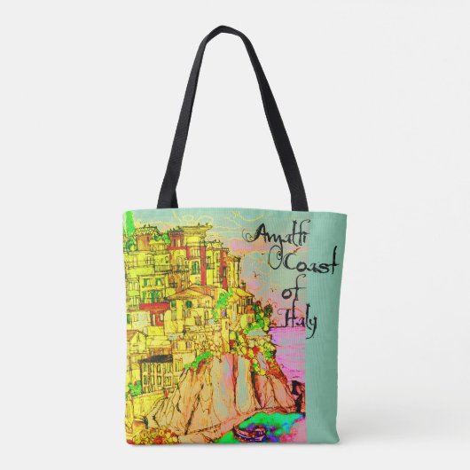 芸術家によるイタリアのトートバックのアマルフィの海岸 トートバッグ (裏面)