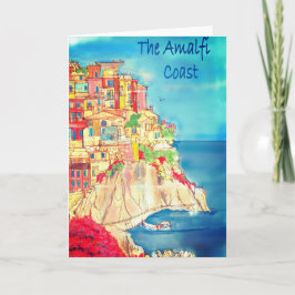 芸術家によるイタリアの挨拶状のアマルフィの海岸 カード