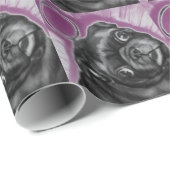 芸術家によるキャロルZeock天使のパグの元のスケッチ ラッピングペーパー (ロールコーナー)