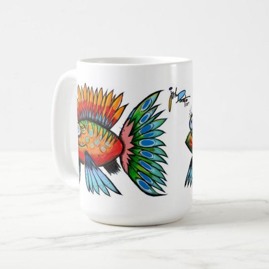 芸術家によるジョンDonato魚のマグI コーヒーマグカップ (正面左)