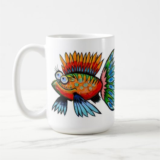 芸術家によるジョンDonato魚のマグI コーヒーマグカップ (左)