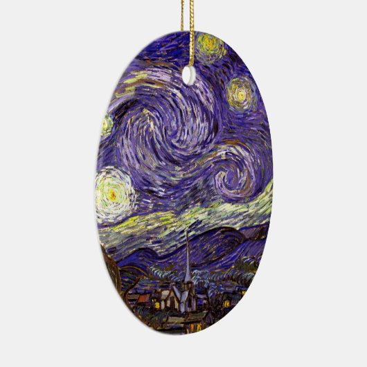 芸術家によるフィンセント・ファン・ゴッホ星明かりの夜絵画 セラミックオーナメント (右)