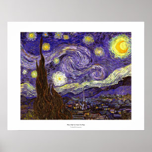 芸術家によるヴィンチェンツォゴッホの星明かりの夜絵画 ポスター