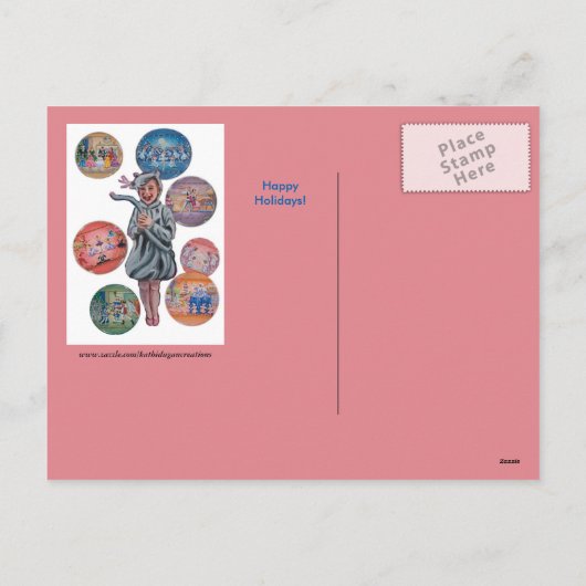 芸術家によるKathi D.くるみ割りの休日の郵便はがき シーズンポストカード (裏面)