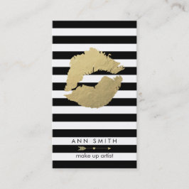 芸術家にシックな金ゴールドの黒の名刺を構成して下さい 予約カード