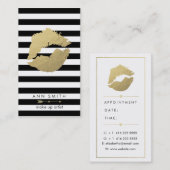 芸術家にシックな金ゴールドの黒の名刺を構成して下さい 予約カード (正面/裏面)