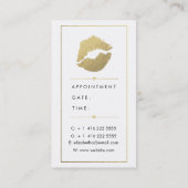 芸術家にシックな金ゴールドの黒の名刺を構成して下さい 予約カード (裏面)