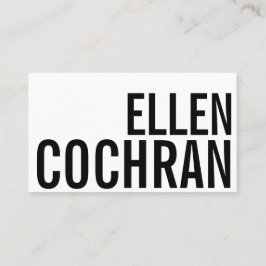 芸術家のためのクラシックな最小主義の粋な名刺 名刺