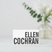 芸術家のためのクラシックな最小主義の粋な名刺 名刺 (スタンド正面)