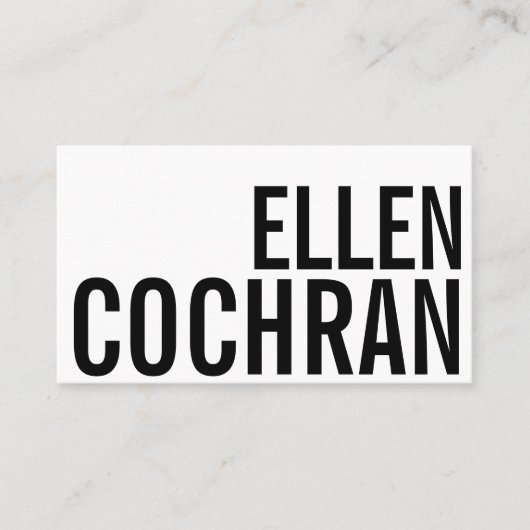 芸術家のためのクラシックな最小主義の粋な名刺 名刺 (正面)