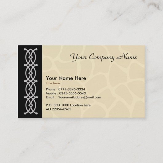 芸術家のための名刺 名刺 (正面)