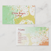 芸術家のカスタムな名刺のテンプレート 名刺 (正面/裏面)