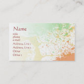 芸術家のカスタムな名刺のテンプレート 名刺 (裏面)