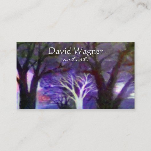 芸術家のカスタムな名刺のテンプレート 名刺 (正面)